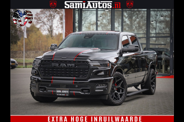 Dodge Ram 1500 Limited Night H.O 540HP 706Nm | Massage + Full Option | De Meest Luxe en Volle Pick-Up in zijn Klasse | Comfortabele Dubbele Cabine met Royale 5 Zitplaatsen | BPM vrij | Nu Leverbaar uit Voorraad | Voorraad Nr 2334 - 5409