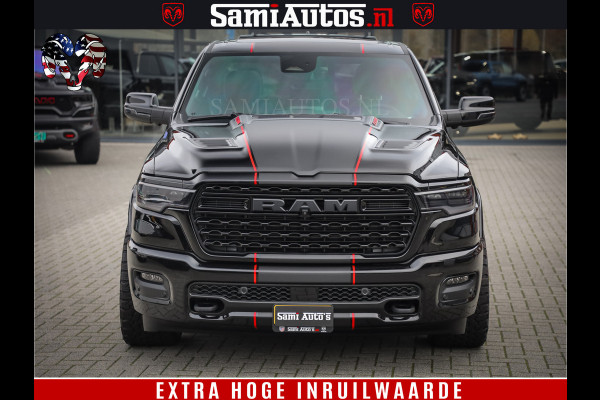 Dodge Ram 1500 Limited Night H.O 540HP 706Nm | Massage + Full Option | De Meest Luxe en Volle Pick-Up in zijn Klasse | Comfortabele Dubbele Cabine met Royale 5 Zitplaatsen | BPM vrij | Nu Leverbaar uit Voorraad | Voorraad Nr 2334 - 5409