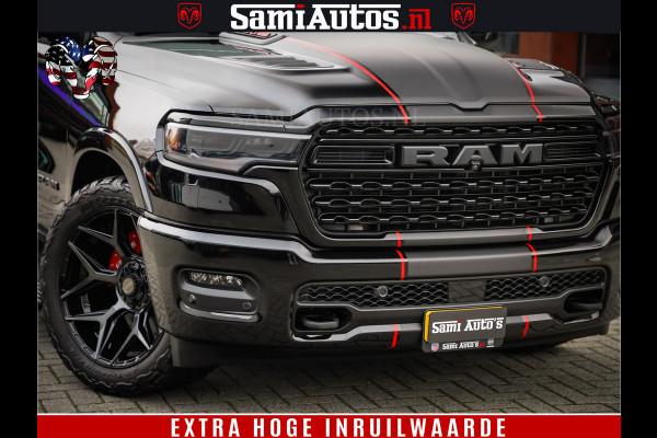 Dodge Ram 1500 Limited Night H.O 540HP 706Nm | Massage + Full Option | De Meest Luxe en Volle Pick-Up in zijn Klasse | Comfortabele Dubbele Cabine met Royale 5 Zitplaatsen | BPM vrij | Nu Leverbaar uit Voorraad | Voorraad Nr 2334 - 5409