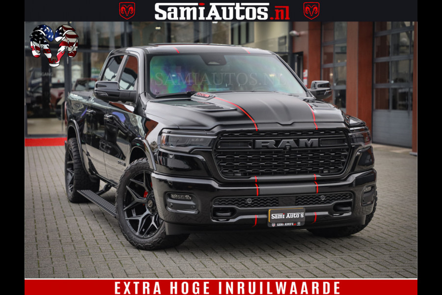 Dodge Ram 1500 Limited Night H.O 540HP 706Nm | Massage + Full Option | De Meest Luxe en Volle Pick-Up in zijn Klasse | Comfortabele Dubbele Cabine met Royale 5 Zitplaatsen | BPM vrij | Nu Leverbaar uit Voorraad | Voorraad Nr 2334 - 5409