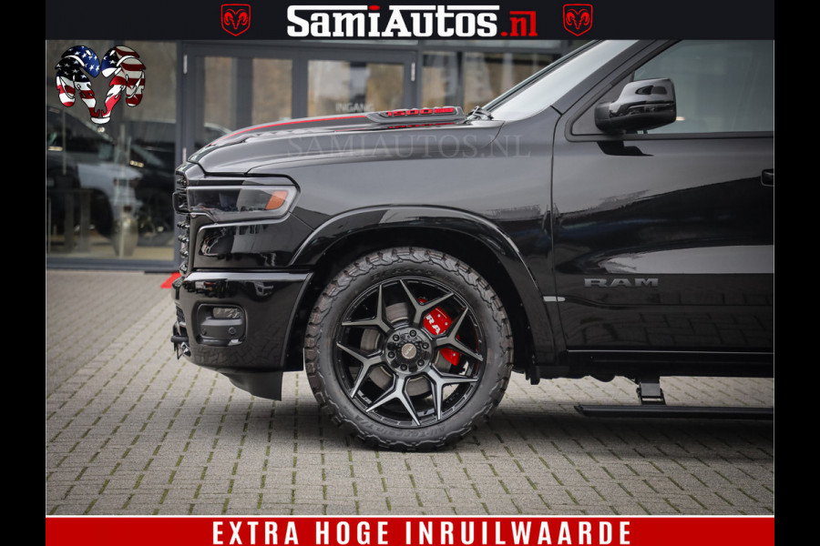 Dodge Ram 1500 Limited Night H.O 540HP 706Nm | Massage + Full Option | De Meest Luxe en Volle Pick-Up in zijn Klasse | Comfortabele Dubbele Cabine met Royale 5 Zitplaatsen | BPM vrij | Nu Leverbaar uit Voorraad | Voorraad Nr 2334 - 5409