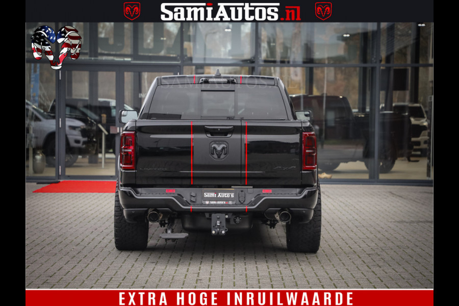 Dodge Ram 1500 Limited Night H.O 540HP 706Nm | Massage + Full Option | De Meest Luxe en Volle Pick-Up in zijn Klasse | Comfortabele Dubbele Cabine met Royale 5 Zitplaatsen | BPM vrij | Nu Leverbaar uit Voorraad | Voorraad Nr 2334 - 5409