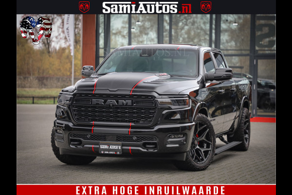 Dodge Ram 1500 Limited Night H.O 540HP 706Nm | Massage + Full Option | De Meest Luxe en Volle Pick-Up in zijn Klasse | Comfortabele Dubbele Cabine met Royale 5 Zitplaatsen | BPM vrij | Nu Leverbaar uit Voorraad | Voorraad Nr 2334 - 5409