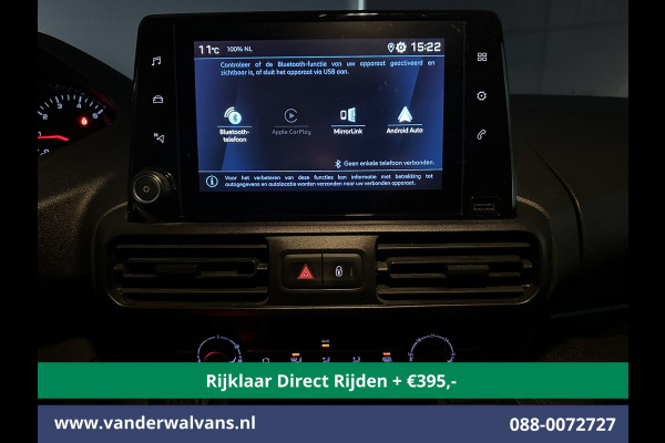 Peugeot Partner 1.5 BlueHDI 102pk L1H1 Euro6 *Rijklaar Direct Rijden* Airco | Apple Carplay | Android Auto | Cruisecontrol | Trekhaak Parkeersensoren