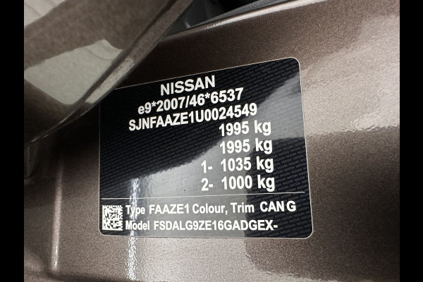 Nissan Leaf Tekna 40 kWh { SOH-92% } (INCL-BTW ) *LUXURY-LEATHER | FULL-LED | KEYLESS | NAVI-FULLMAP | BLIND-SPOT | DAB+ | HEATED-COMFORTSEATS | DIGI-COCKPIT | PRIVACY-GLASS | TOPVIEW-CAMERA | 17"ALU*