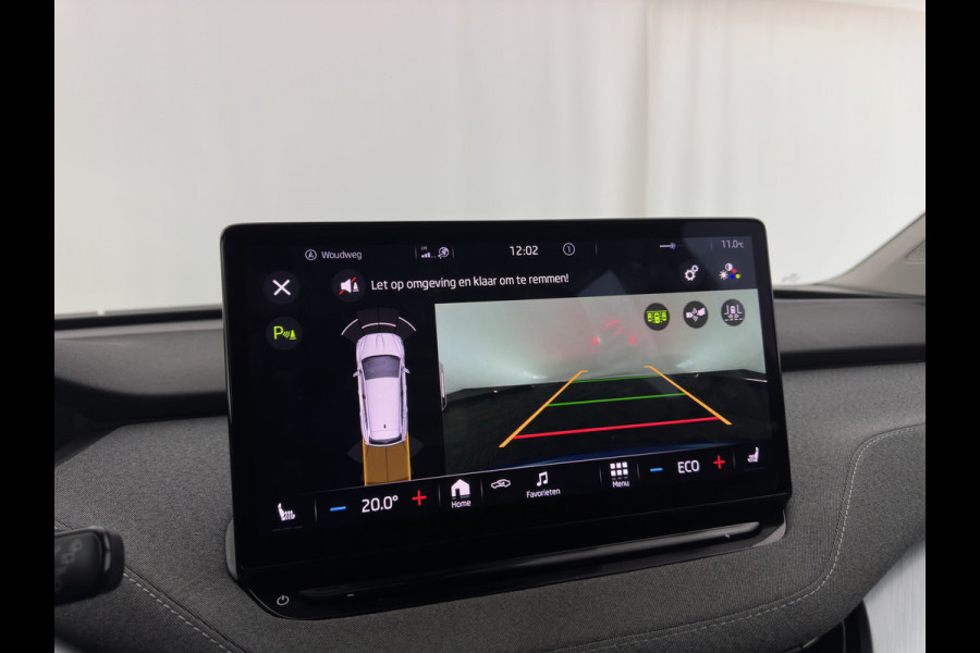 Škoda ENYAQ iV 80 [ 3-Fase ] {SOH-88% } (INCL-BTW) *LEATHER-FABRIC | FULL-LED | DIGI-COCKPIT | CAMERA | KEYLESS | NAVI-FULLMAP | AMBIENT-LIGHT | ECC | HEATED-COMFORTSEATS | DAB+ | PDC | CRUISE | CARPLAY | TOWBAR | 19"ALU*