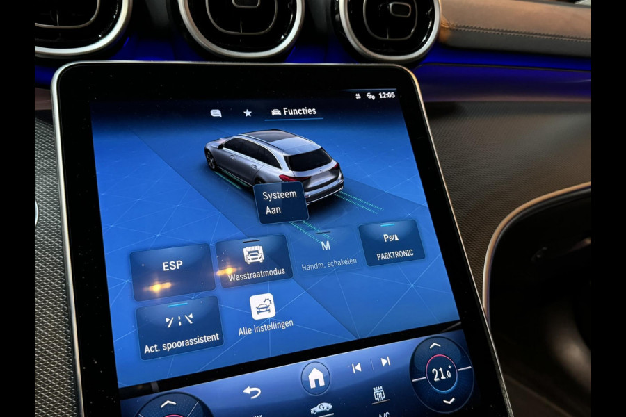 Mercedes-Benz C-Klasse Estate 300 e AMG Line Garantie Trekhaak Massage Pano Ambient 360 Blindspot Elek Achterklep StuurVW Rijklaar