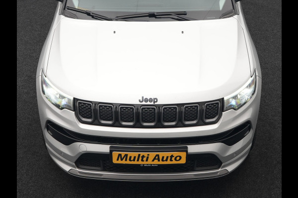 Jeep Compass 4xe 240 Electric S Plug In Hybrid 240pk PHEV | Adaptive Cruise | Camera | Lederen Sportstoelen Verwarmd | Apple Carplay | Stuur Verwarmd | Virtual | Keyless | Navigatie | DAB |