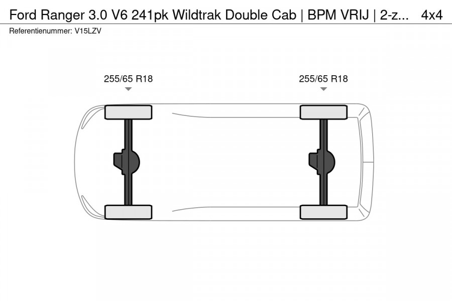 Ford Ranger 3.0 V6 241pk Wildtrak Double Cab | BPM VRIJ | 2-zits | Trekhaak 3500KG | 360 camera | B&O audio | Elekt. Rollo | Navi