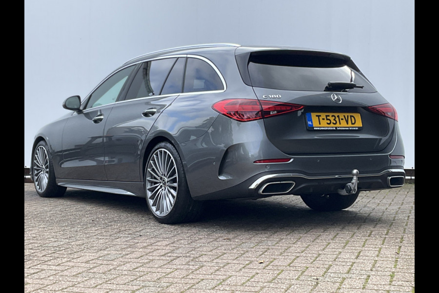 Mercedes-Benz C-Klasse Estate 180 AMG Line Trekhaak Pano Burmester Memory HUD Leer Verw+Ventilatie BOMVOL!