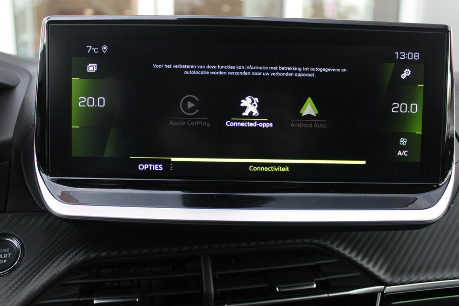 Peugeot 208 1.2 100PK GT | NAVIGATIE | KEYLESS ENTRY/START | APPLE CARPLAY/ANDROID AUTO | LICHTMETALEN VELGEN 17" | 3-D INSTRUMENTENPANEEL | DAB+ RADIO | DODEHOEK DETECTIE | CRUISE CONTROL | LANE ASSIST | CLIMATE CONTROL | ZWART DAK |