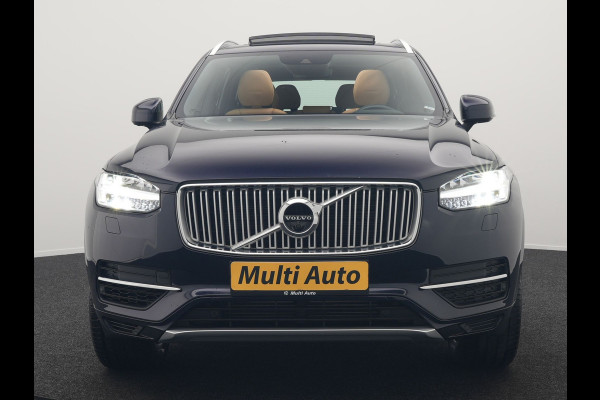 Volvo XC90 T8 Twin Engine AWD Inscription 7 Persoons Plug In Hybrid 394pk Dealer O.H. PHEV | Panodak | Adaptive Cruise | 360 Camera | Harman & Kardon | Lederen Sportstoelen Memory & Verwarmd | Apple Carplay | Virtual | Keyless | Blis | Navigatie | DAB |