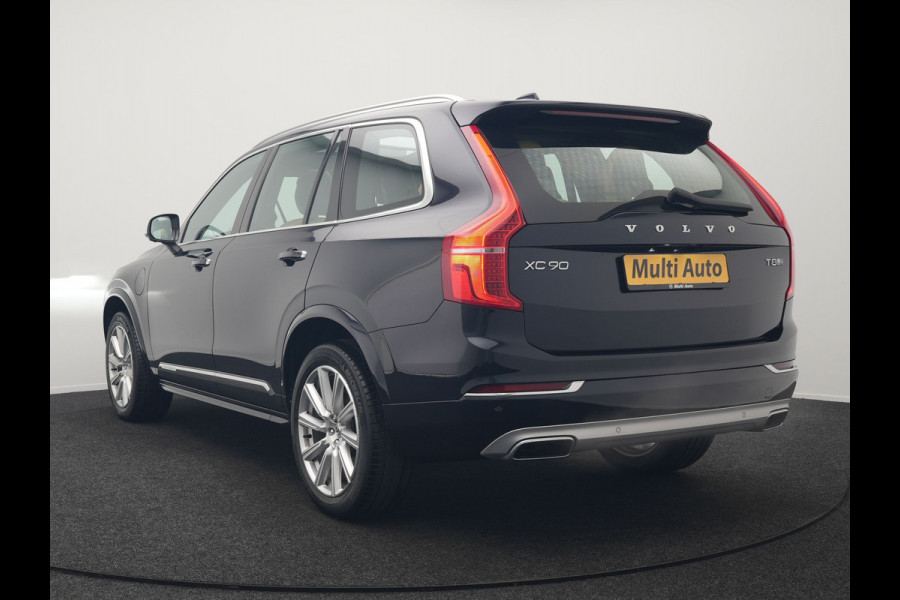 Volvo XC90 T8 Twin Engine AWD Inscription 7 Persoons Plug In Hybrid 394pk Dealer O.H. PHEV | Panodak | Adaptive Cruise | 360 Camera | Harman & Kardon | Lederen Sportstoelen Memory & Verwarmd | Apple Carplay | Virtual | Keyless | Blis | Navigatie | DAB |