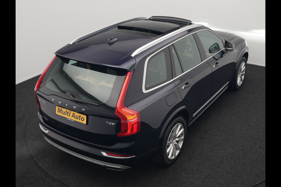 Volvo XC90 T8 Twin Engine AWD Inscription 7 Persoons Plug In Hybrid 394pk Dealer O.H. PHEV | Panodak | Adaptive Cruise | 360 Camera | Harman & Kardon | Lederen Sportstoelen Memory & Verwarmd | Apple Carplay | Virtual | Keyless | Blis | Navigatie | DAB |