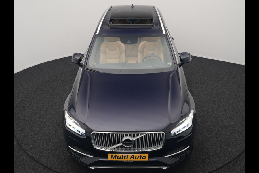 Volvo XC90 T8 Twin Engine AWD Inscription 7 Persoons Plug In Hybrid 394pk Dealer O.H. PHEV | Panodak | Adaptive Cruise | 360 Camera | Harman & Kardon | Lederen Sportstoelen Memory & Verwarmd | Apple Carplay | Virtual | Keyless | Blis | Navigatie | DAB |