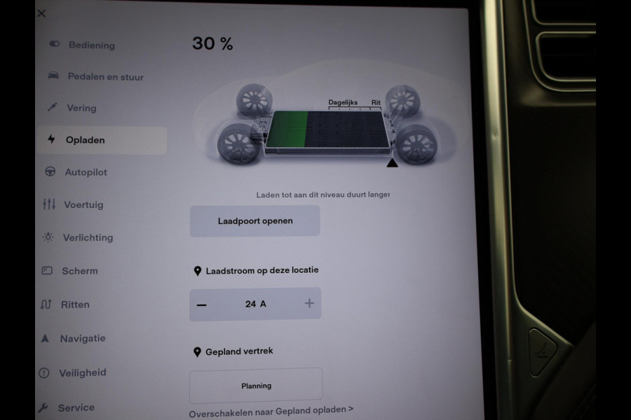 Tesla Model S 100D PERFORMANCE P100D 612 PK + 21 INCH | AUTOPILOT | CARBON | SCHUIFDAK| LUCHTVERING