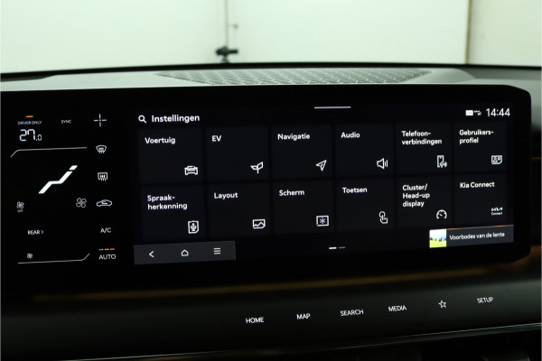 Kia EV9 GT-Line AWD 99.8 kWh - SOH 98,9% Apple Carplay/Android Auto - Cruise Control - Dodehoekdetectie - Elektrische Glazen Schuif-/Kanteldak - Navigatie - Stoel/Stuur Verwarming - Fabrieksgarantie tot 10-2031