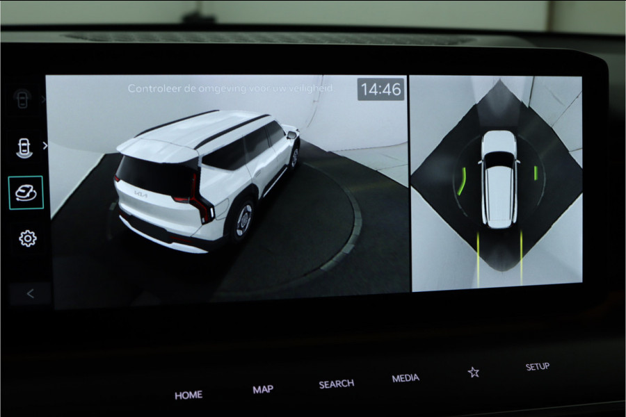 Kia EV9 GT-Line AWD 99.8 kWh - SOH 98,9% Apple Carplay/Android Auto - Cruise Control - Dodehoekdetectie - Elektrische Glazen Schuif-/Kanteldak - Navigatie - Stoel/Stuur Verwarming - Fabrieksgarantie tot 10-2031