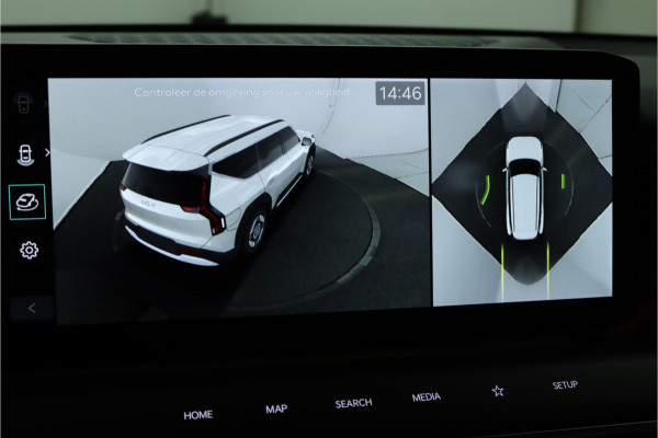 Kia EV9 GT-Line AWD 99.8 kWh - SOH 98,9% Apple Carplay/Android Auto - Cruise Control - Dodehoekdetectie - Elektrische Glazen Schuif-/Kanteldak - Navigatie - Stoel/Stuur Verwarming - Fabrieksgarantie tot 10-2031