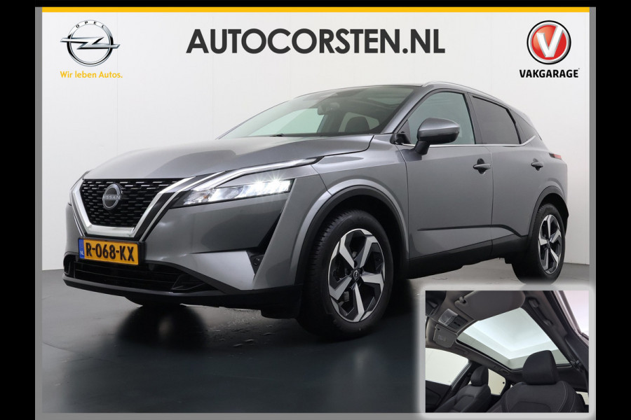 Nissan QASHQAI AUT T158PK MHEV Pano-dak 360°Camera Trekhaak N-Connecta Adaptieve Cruise Hybrid Apple Carplay Android Auto Navi Ecc Pdc DAB Lmv Led Bluetooth Privacy Glas Wifi Xtronic N-Connecta Origineel Nederlandse Auto € 45.000 nieuw