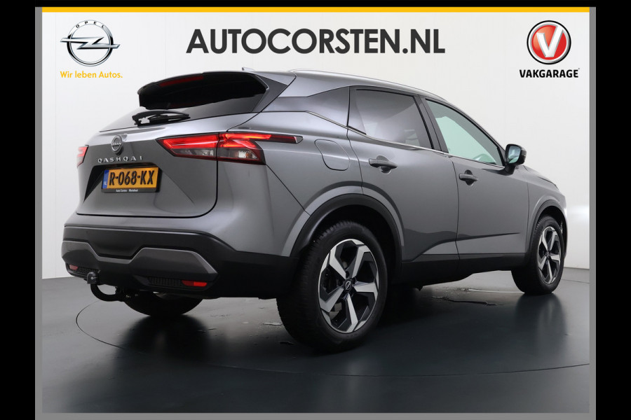 Nissan QASHQAI AUT T158PK MHEV Pano-dak 360°Camera Trekhaak N-Connecta Adaptieve Cruise Hybrid Apple Carplay Android Auto Navi Ecc Pdc DAB Lmv Led Bluetooth Privacy Glas Wifi Xtronic N-Connecta Origineel Nederlandse Auto € 45.000 nieuw