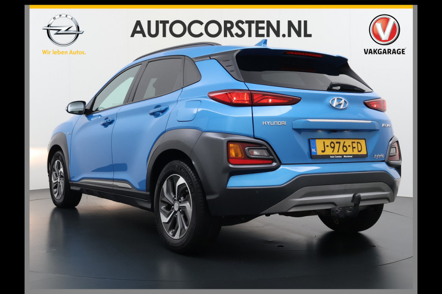 Hyundai Kona 1.6I HEV AUT-6 141pk Adap.Cruise Trekhaak HUD Camera Android Apple Carplay Navi Bordherkenning PDC Fashion Keyless Head-Up-Display Lane-Assist+ACC ESP Mild Hybride Priv.Glass Botsing waarsch syst Dodehoek-assistent