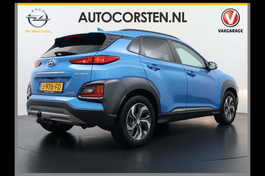 Hyundai Kona 1.6I HEV AUT-6 141pk Adap.Cruise Trekhaak HUD Camera Android Apple Carplay Navi Bordherkenning PDC Fashion Keyless Head-Up-Display Lane-Assist+ACC ESP Mild Hybride Priv.Glass Botsing waarsch syst Dodehoek-assistent
