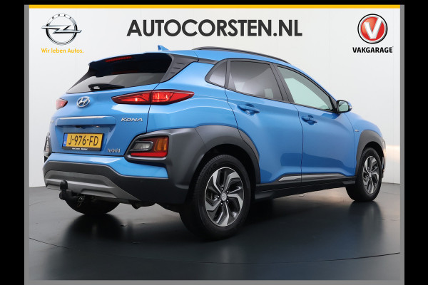 Hyundai Kona 1.6I HEV AUT-6 141pk Adap.Cruise Trekhaak HUD Camera Android Apple Carplay Navi Bordherkenning PDC Fashion Keyless Head-Up-Display Lane-Assist+ACC ESP Mild Hybride Priv.Glass Botsing waarsch syst Dodehoek-assistent