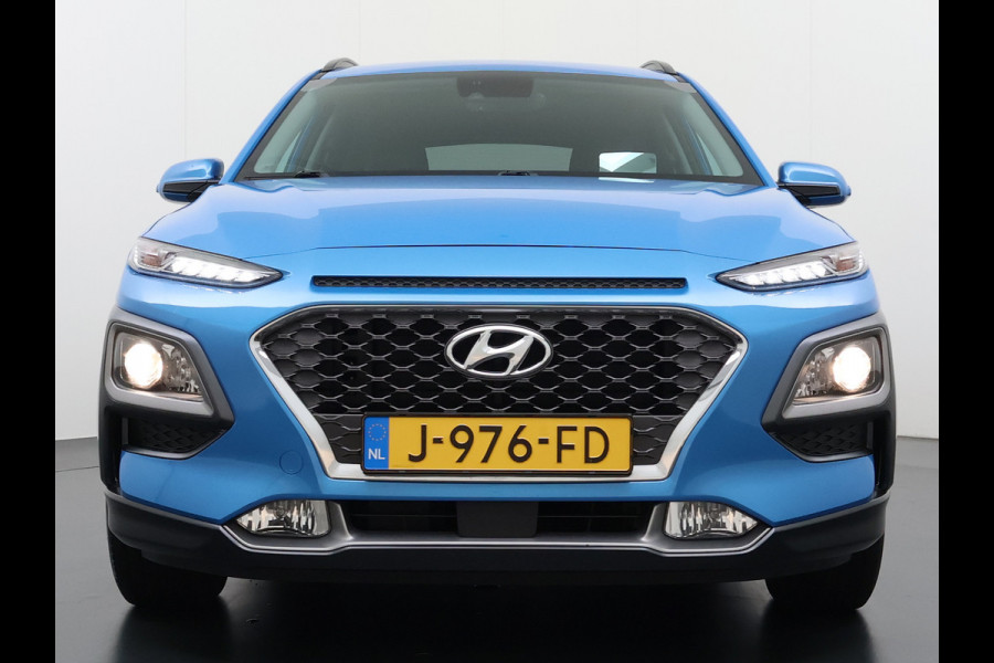 Hyundai Kona 1.6I HEV AUT-6 141pk Adap.Cruise Trekhaak HUD Camera Android Apple Carplay Navi Bordherkenning PDC Fashion Keyless Head-Up-Display Lane-Assist+ACC ESP Mild Hybride Priv.Glass Botsing waarsch syst Dodehoek-assistent