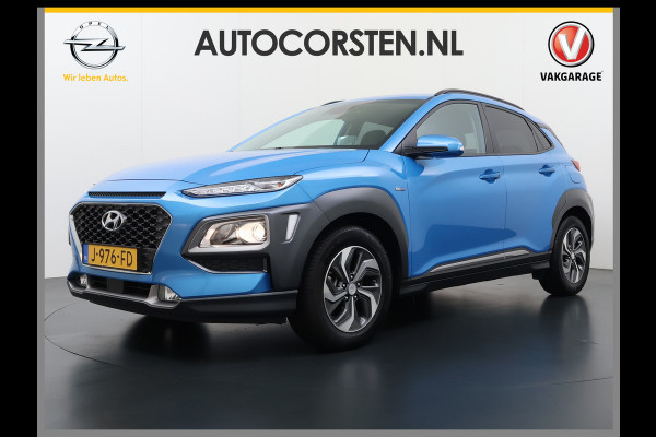 Hyundai Kona 1.6I HEV AUT-6 141pk Adap.Cruise Trekhaak HUD Camera Android Apple Carplay Navi Bordherkenning PDC Fashion Keyless Head-Up-Display Lane-Assist+ACC ESP Mild Hybride Priv.Glass Botsing waarsch syst Dodehoek-assistent