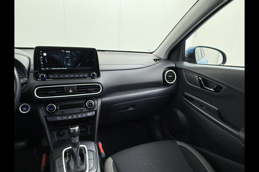 Hyundai Kona 1.6I HEV AUT-6 141pk Adap.Cruise Trekhaak HUD Camera Android Apple Carplay Navi Bordherkenning PDC Fashion Keyless Head-Up-Display Lane-Assist+ACC ESP Mild Hybride Priv.Glass Botsing waarsch syst Dodehoek-assistent