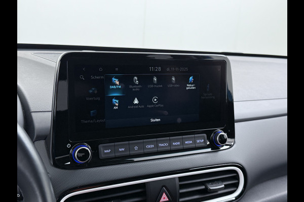 Hyundai Kona 1.6I HEV AUT-6 141pk Adap.Cruise Trekhaak HUD Camera Android Apple Carplay Navi Bordherkenning PDC Fashion Keyless Head-Up-Display Lane-Assist+ACC ESP Mild Hybride Priv.Glass Botsing waarsch syst Dodehoek-assistent