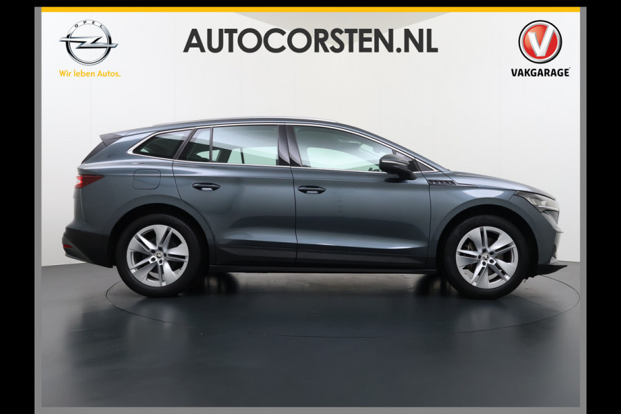Škoda ENYAQ iV 80 Trekhaak Camera 1/2 Leer Apple Carplay Android First Edition Navi Ecc 19"lm PDC-a+v Cruise Control E-Call SOH.90% Stuurverwarming Led Isofix Keyless-Go DAB Rijstrooksensor Origineel Nederlandse Auto Nieuwprijs €49.645,-