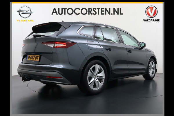 Škoda ENYAQ iV 80 Trekhaak Camera 1/2 Leer Apple Carplay Android First Edition Navi Ecc 19"lm PDC-a+v Cruise Control E-Call SOH.90% Stuurverwarming Led Isofix Keyless-Go DAB Rijstrooksensor Origineel Nederlandse Auto Nieuwprijs €49.645,-