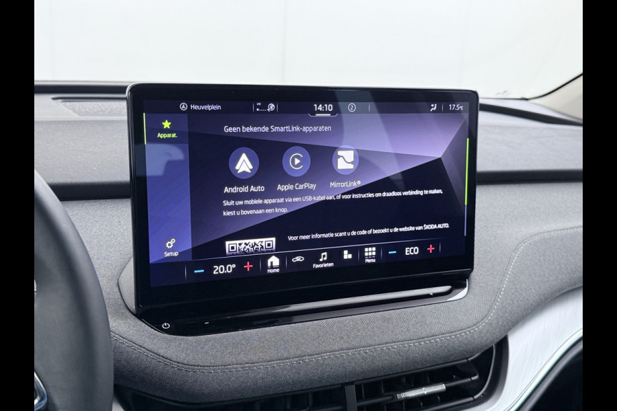 Škoda ENYAQ iV 80 Trekhaak Camera 1/2 Leer Apple Carplay Android First Edition Navi Ecc 19"lm PDC-a+v Cruise Control E-Call SOH.90% Stuurverwarming Led Isofix Keyless-Go DAB Rijstrooksensor Origineel Nederlandse Auto Nieuwprijs €49.645,-