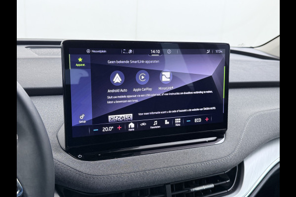 Škoda ENYAQ iV 80 Trekhaak Camera 1/2 Leer Apple Carplay Android First Edition Navi Ecc 19"lm PDC-a+v Cruise Control E-Call SOH.90% Stuurverwarming Led Isofix Keyless-Go DAB Rijstrooksensor Origineel Nederlandse Auto Nieuwprijs €49.645,-