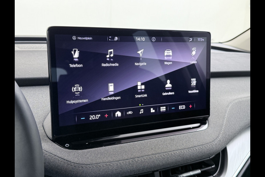 Škoda ENYAQ iV 80 Trekhaak Camera 1/2 Leer Apple Carplay Android First Edition Navi Ecc 19"lm PDC-a+v Cruise Control E-Call SOH.90% Stuurverwarming Led Isofix Keyless-Go DAB Rijstrooksensor Origineel Nederlandse Auto Nieuwprijs €49.645,-