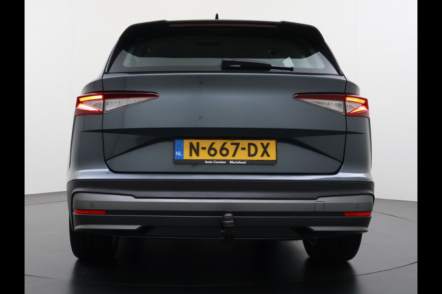 Škoda ENYAQ iV 80 Trekhaak Camera 1/2 Leer Apple Carplay Android First Edition Navi Ecc 19"lm PDC-a+v Cruise Control E-Call SOH.90% Stuurverwarming Led Isofix Keyless-Go DAB Rijstrooksensor Origineel Nederlandse Auto Nieuwprijs €49.645,-