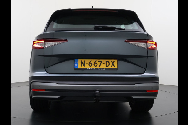 Škoda ENYAQ iV 80 Trekhaak Camera 1/2 Leer Apple Carplay Android First Edition Navi Ecc 19"lm PDC-a+v Cruise Control E-Call SOH.90% Stuurverwarming Led Isofix Keyless-Go DAB Rijstrooksensor Origineel Nederlandse Auto Nieuwprijs €49.645,-