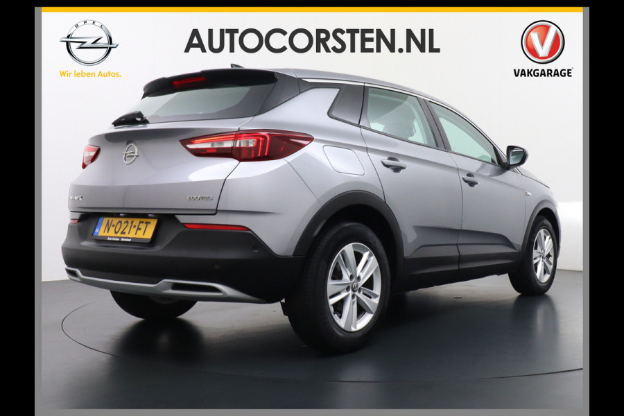 Opel Grandland X T 131pk 360Camera Navi 1/2Leer Apple/AndroidPdc Dab Ecc Tel. Isofix Mistlampen Blindspot Lane-dep. Bordherk. Usb Bluetooth CruiseControl Licht-/Zichtpakket Elek.Inkl.spiegels Elek.Ramen Led 17''LM 1.2 Turbo Business Elegance NL-auto! B- klasse EURO 6 Origin.NLse auto Volledig Dealer onderhouden laatste beurt bij 101.000km