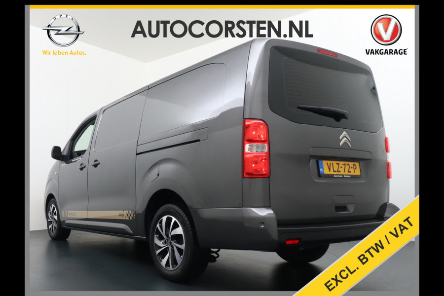 Citroën Jumpy 2.0D 145pk XL L3H1 3-Persoons Navi Apple Carplay Android Auto Cruise Pdc 2X Schuifdeur Cruise DAB+ Bordherkenning WiFi Citroen Connect Regen/Lichtsensor Dodehoeksensor SpoorAssist Voorruit+Wisserverwarmd 1e Eigenaar Euro 6 370Nm koppel