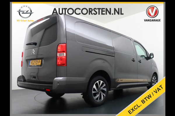Citroën Jumpy 2.0D 145pk XL L3H1 3-Persoons Navi Apple Carplay Android Auto Cruise Pdc 2X Schuifdeur Cruise DAB+ Bordherkenning WiFi Citroen Connect Regen/Lichtsensor Dodehoeksensor SpoorAssist Voorruit+Wisserverwarmd 1e Eigenaar Euro 6 370Nm koppel