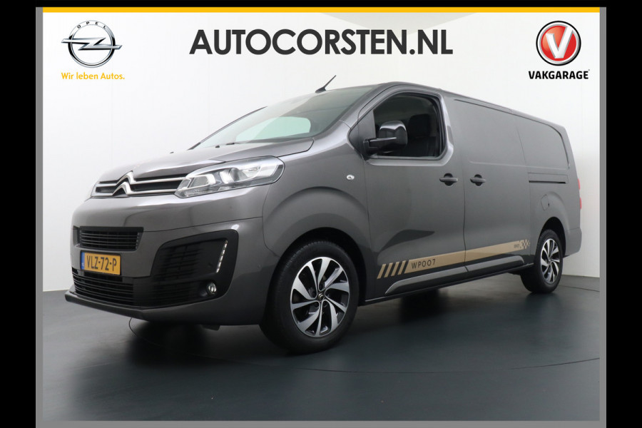 Citroën Jumpy 2.0D 145pk XL L3H1 3-Persoons Navi Apple Carplay Android Auto Cruise Pdc 2X Schuifdeur Cruise DAB+ Bordherkenning WiFi Citroen Connect Regen/Lichtsensor Dodehoeksensor SpoorAssist Voorruit+Wisserverwarmd 1e Eigenaar Euro 6 370Nm koppel