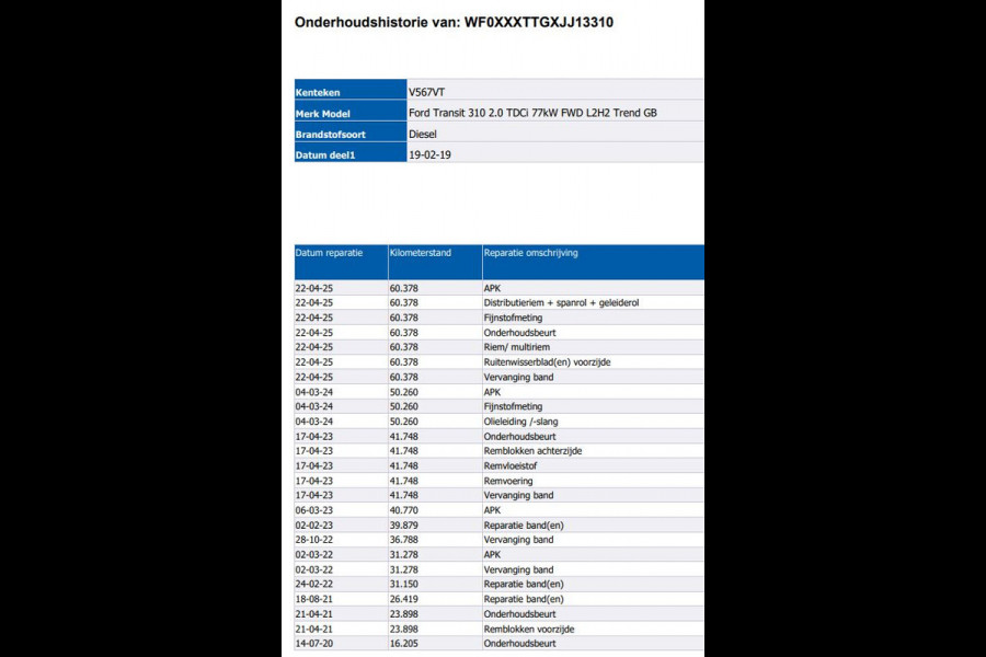 Ford Transit 310 2.0 TDCI Euro6 L2H2 / 3Pers. / *Ideaal voor Camper* / Imperial & Ladder / Airco / Trekhaak / Pdc.V+A / Navigatie / Distr.vv.bij 60.400 km / Apk 04-2026