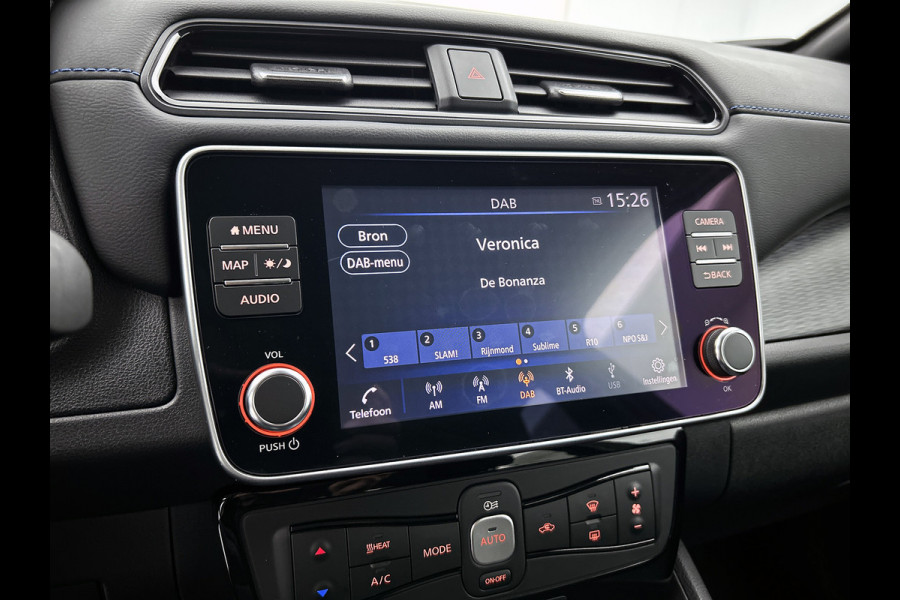 Nissan Leaf Electric+ 160kW / 62kWh +/- 385KM / 100% Elektrisch, 100% Stijlvol  / Pdc.+Camera /Navigatie / Airco-ecc./ Stoelverwarming  / / Apk 09-2026