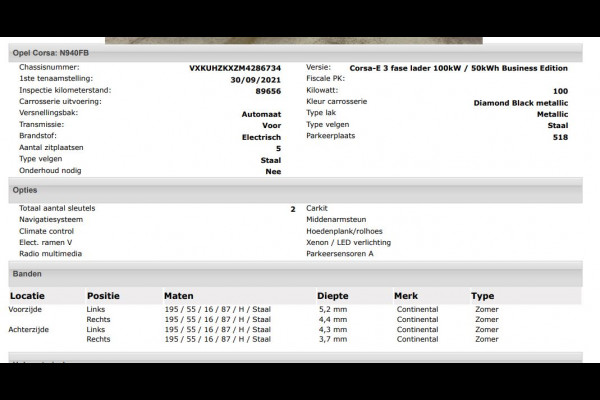 Opel CORSA-E Business Edition 100KW / 50 kWh / Airco-Ecc. / Cruise-ctr. / Navigatie via Usb / 100% Elektrisch, 100% Stijlvol / Apk 09-2027