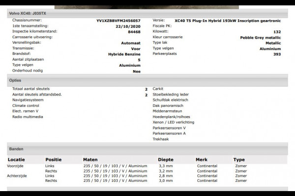 Volvo XC40 T5 180PK Hybride SOH 91% Inscription / Panoramadak / Leder / Trekhaak / airco-ecc./ Stuurverwarming / Navigatie / Apk 10-2026