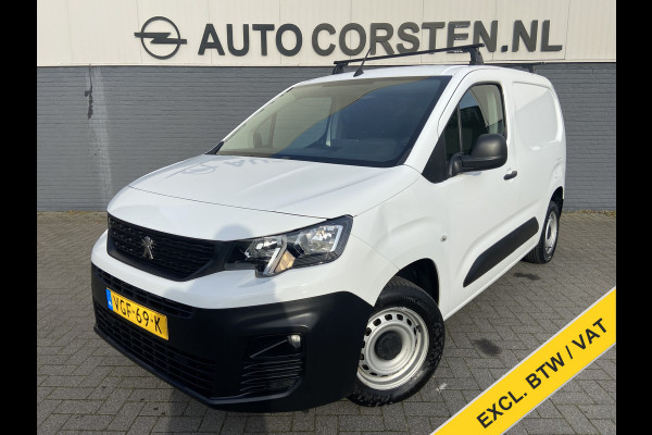 Peugeot Partner 1.5HDI 3-Pers.Carplay Navi* EURO6 Airco Mirror-Link Cruise Control Pdc Bluetooth Pro Betonplex vloer Wandbetimmering Schuifdeur Achterdeuren Origineel Nederlandse Auto