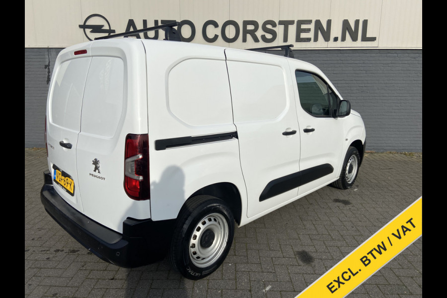 Peugeot Partner 1.5HDI 3-Pers.Carplay Navi* EURO6 Airco Mirror-Link Cruise Control Pdc Bluetooth Pro Betonplex vloer Wandbetimmering Schuifdeur Achterdeuren Origineel Nederlandse Auto