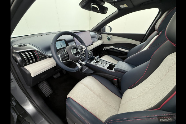 BYD ATTO 3 62kWh Design SOH 98% Pano-dak Leer+Elektr.Verst. Warmtepomp Adaptieve Cruise 360°Camera Apple Carplay Android Auto Elektr.Achter Verkeersbord detectie WiFi DAB Led Rijstrooksensor Keyless Smartphone Entry Fabrieksgarantie tot 20-12-2030/150.000km Garantie. Op de LFP Accu tot 20-12-2030/200.000km €44.000,- Nieuw!